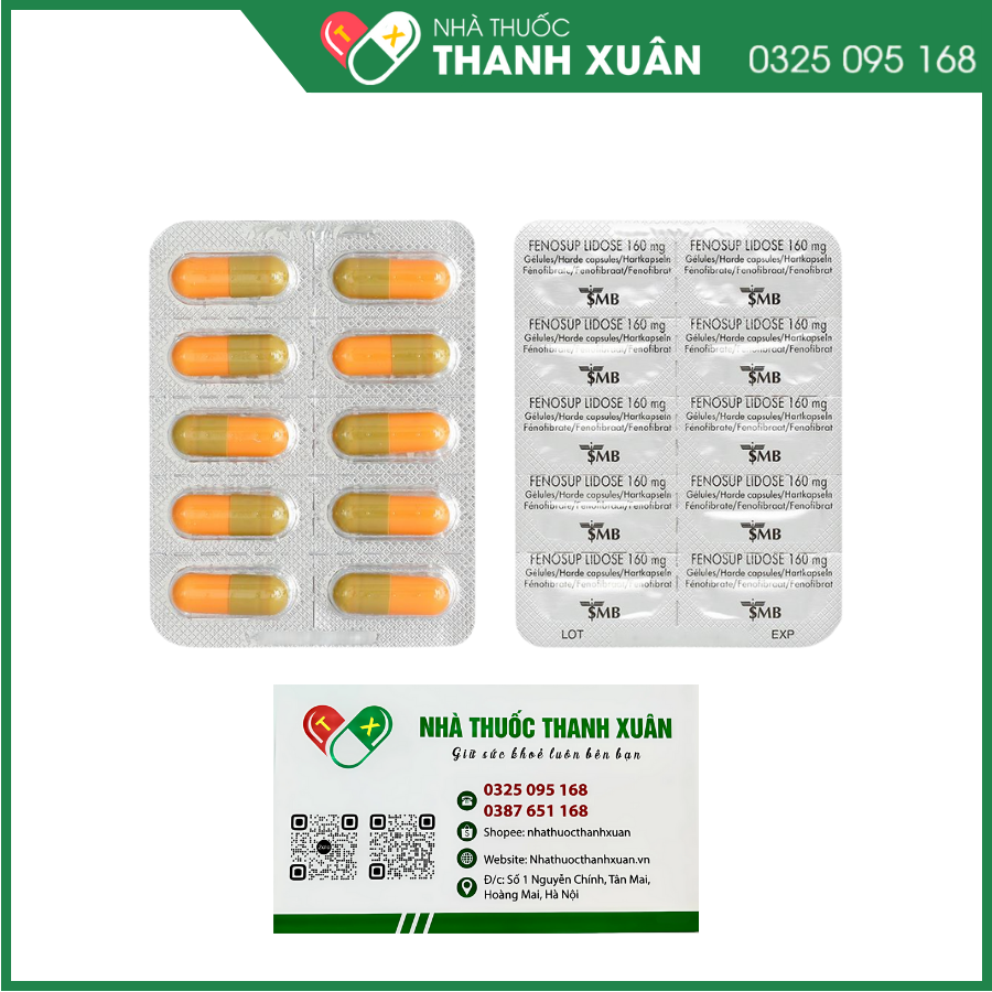 Fenosup Lidose điều trị tăng cholesterol máu và triglycerid máu cao